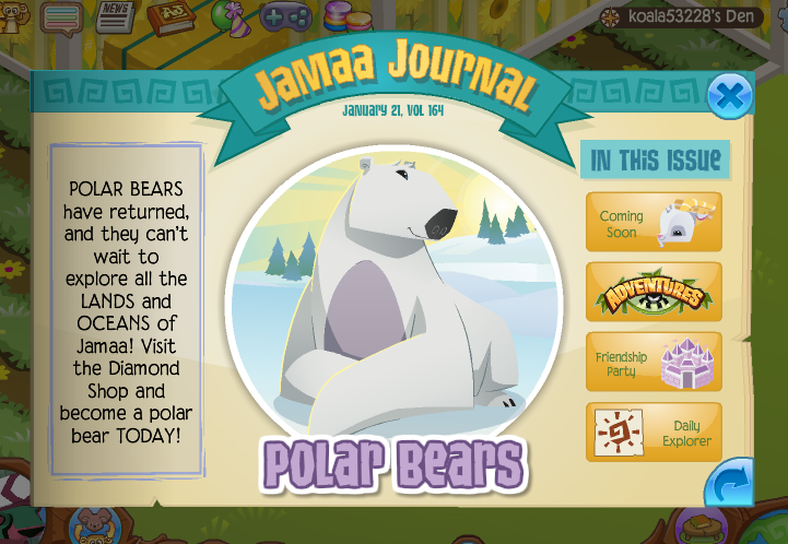 Animal Jam Jamaa Journal: Vol. 164 - Polar Bears!