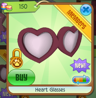 Animal Jam Heart Glasses